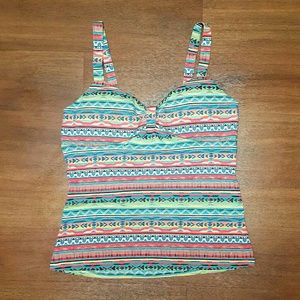 No Boundaries Neon Print Tank Top